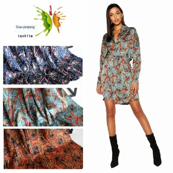 

Fashion printing fabric simulation silk spring and summer new clothing fabric 3 colors selection