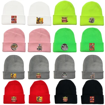 

Star Wars Hat Beanies Women Men Fashion Accessories Master Yoda Printed Hats Caps Autumn Winter Knitted Skullies Gorro Ski Caps
