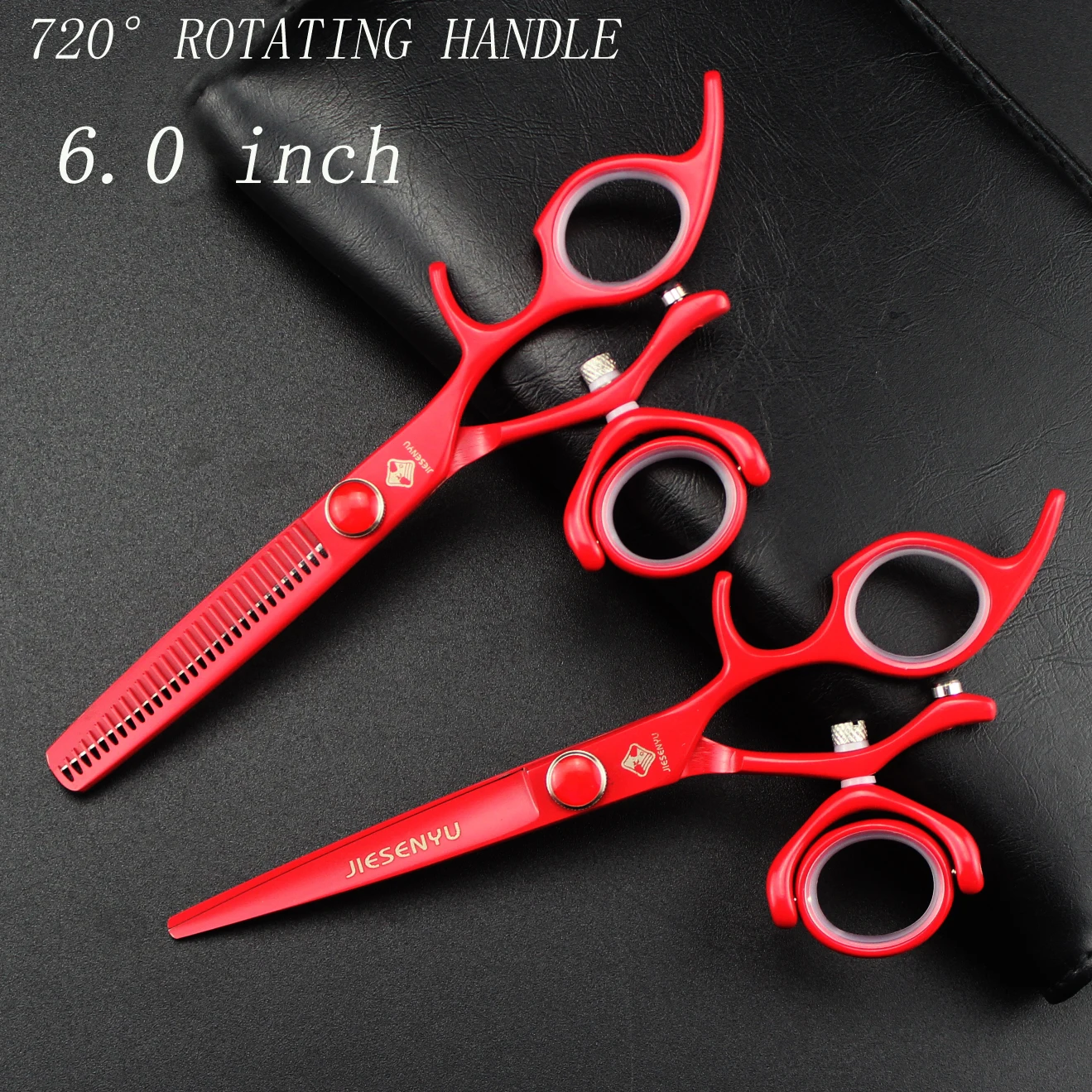

Hair Cutting Thinning Scissors Set Japan Professional Red 6 Inch Stainless Steel barber shop supreme hair sissors professional