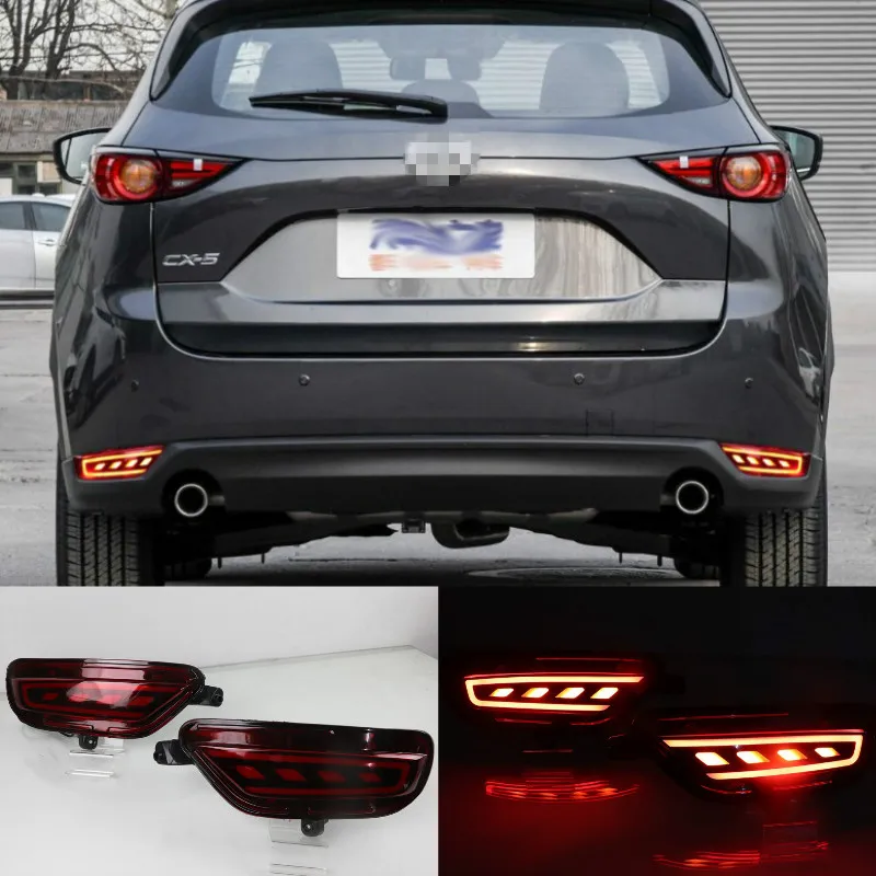 

2PCS LED Rear Fog Lamp For Mazda CX-5 CX5 2017 2018 2019 Car LED Bumper Light Brake Light Turn Signal Indicator Reflector