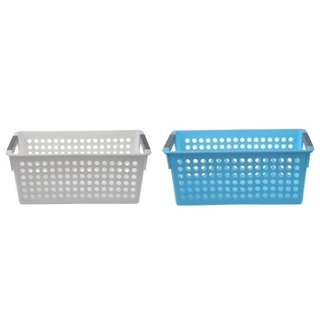 

2Pcs Japanese-Style Stackable Plastic Storage Baskets/Bins Organizer Fruit Toys Clothes Glove Box Debris Storage Basket S:29 x 1