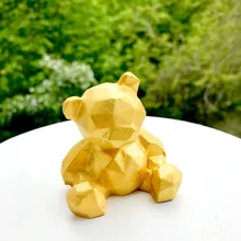 Силиконовая 3D форма «сделай сам», геометрия, стерео, медведь, олень, кошка, фотоформа для украшения торта, инструменты для украшения
