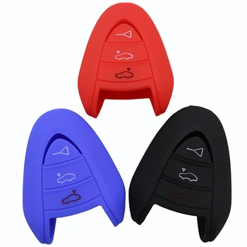 

3 Buttons Silicone Car Key Cover FOB Case For Porsche Boxter 911 Cayman Cayenne 996 Smart Remote Case Car styling