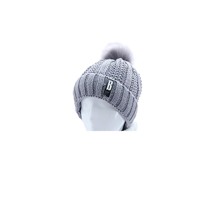 Зимние вязаные шапки бини женские толстые теплые шапочки Skullies шапки уличные наборы для езды на велосипеде женские вязаные шапки с буквенным принтом шерстяные шапки - Цвет: gray