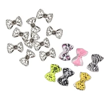 10 шт дизайн ногтей наклейки для ногтей ломтики блестки Diy украшения и 50 шт дизайн ногтей 3D смешанный принт бант/стразы