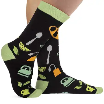 

PEONFLY Creative Letter Food Socks Men New Funny If You Can Read This Casual Socks Streetwear Skateboard Harajuku Calcetines