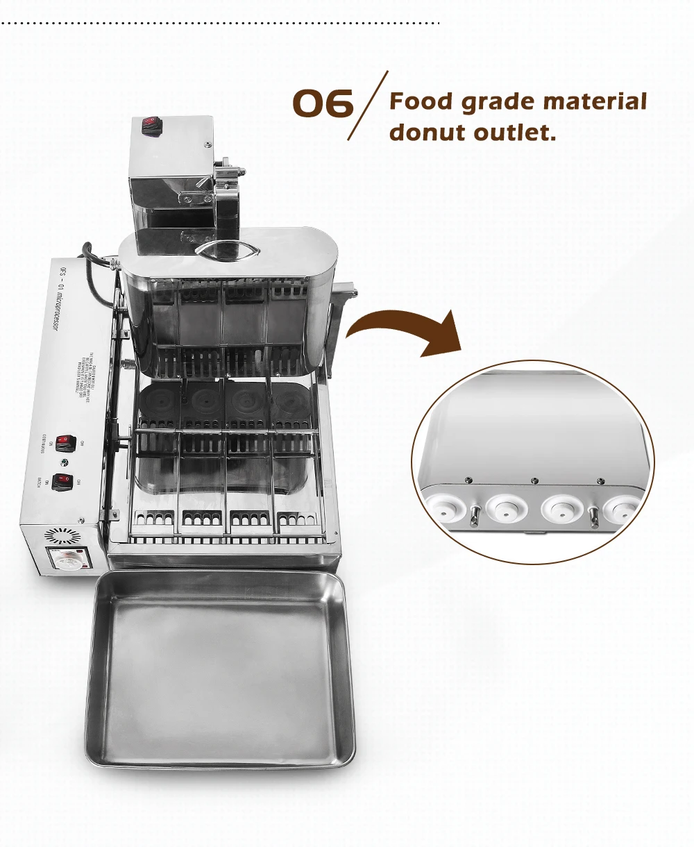 ITOP коммерческий автоматический производственный автомат для Жарки пончиков 6L электрическая Жарка из нержавеющей стали мини-вафельница для пончиков 1750 шт/ч