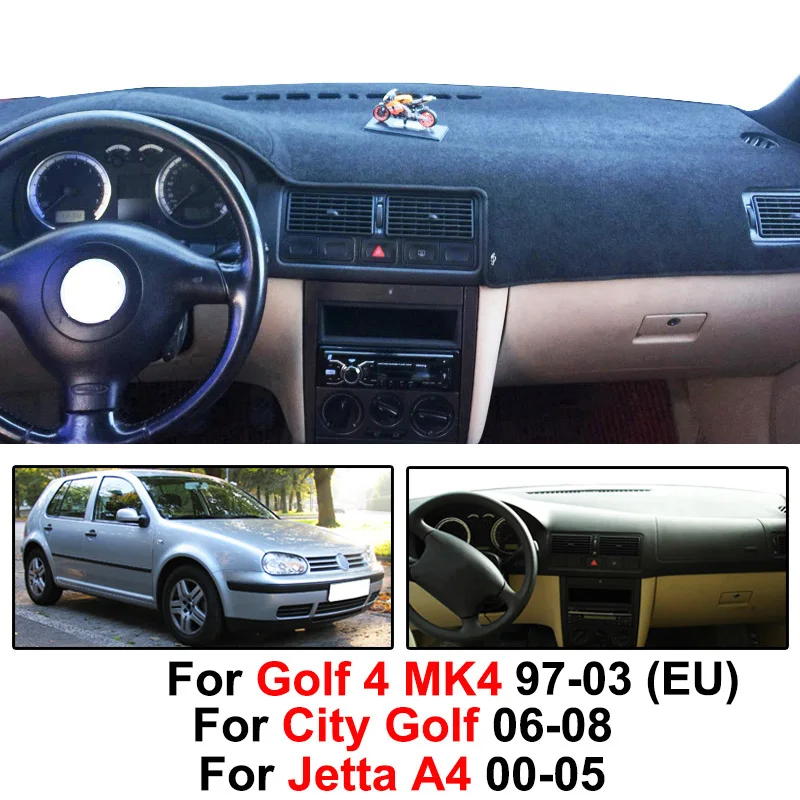 Коврик для приборной панели Xukey чехол ковровая панель Vw Golf 4 MK4 1998 2003 City 2006 2008 Jetta 2000