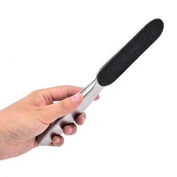 

Feet Care Double Side Stainless Steel Pedicure Foot File +10Pcs Dry Sanding Paper Hard Skin Remover Pedicure Tools