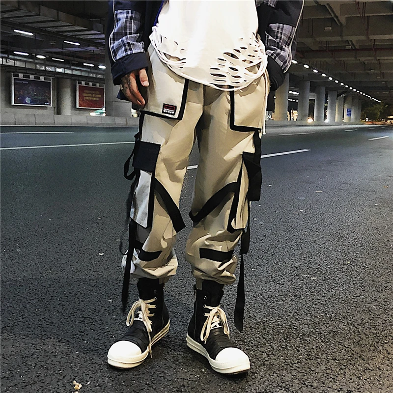 

Solid Pants High Street Ribbon 2019 New Men