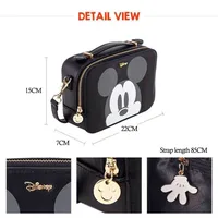 Disney Mickey Mouse Lady Camera Bag Cartoon Cute PU Leather Messenger Soulder Bag Fashion Mickey Minnie Small Handbag Square Bag 2