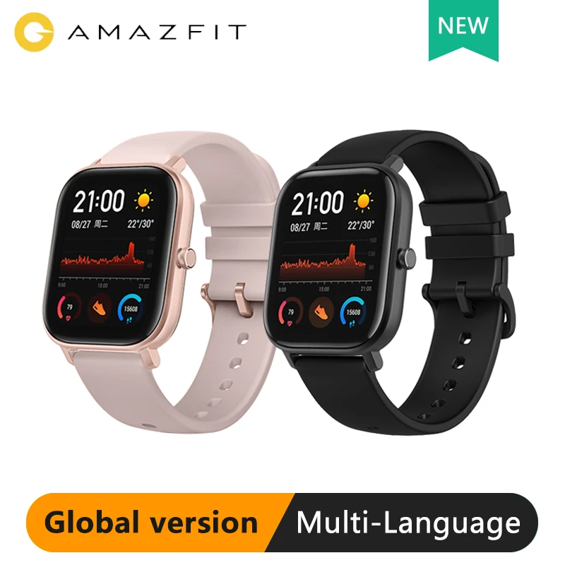 Reloj inteligente Amazfit GTS con pulsómetro AMOLED para correr, Deportes,  5atm, pulsera impermeable, reloj inteligente GPS|Relojes inteligentes| -  AliExpress