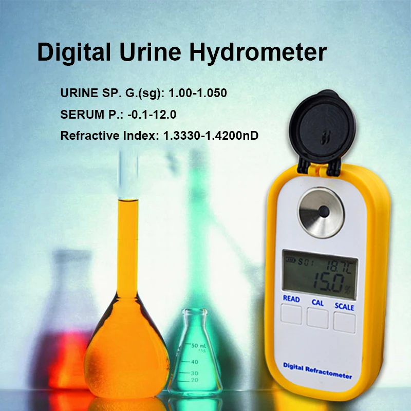 Digital Medical Urine Concentration Refractometer Car Urea Refractometer Antifreeze EG/PG Test Cleaner Freezing Point Tester