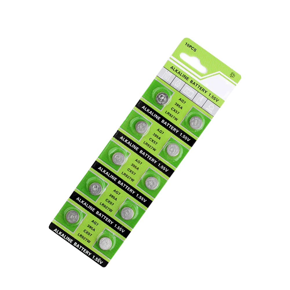 Батарейки AG7 LR927 LR57 SR927W 1 55 GR927 395A AG 7 40 шт./лот|Часовые батарейки| |