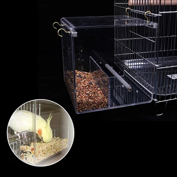 

Creative Birds Parrot Foraging Toy Feeder Bird Intelligence Growth Cage Acrylic Box Feeder