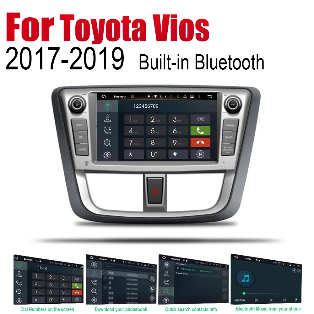 ZaiXi Авто DVD плеер GPS навигация для Toyota Vios 2017 ~ 2019 автомобильный Android мультимедийная