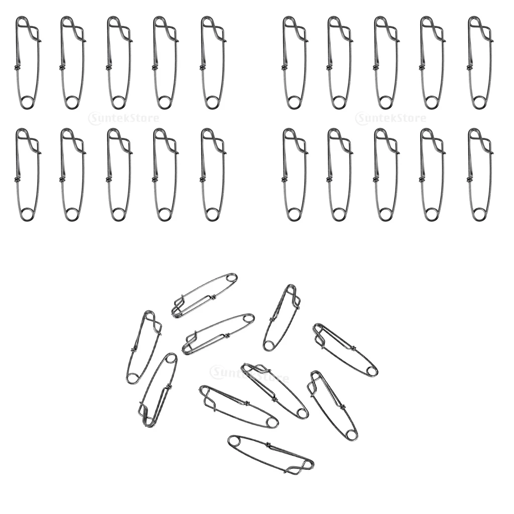 30pcs Stainless Steel Long Line Longline Clip Snap, High Strength Sea Fishing Float Line Connection Tuna Clip