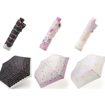 

Cartoon HelloKitty My Melody Little Twin Stars Umbrella Rain Parasol Anti-UV Sun Portable Travel UMBRELLAS for Women Girls Gifts