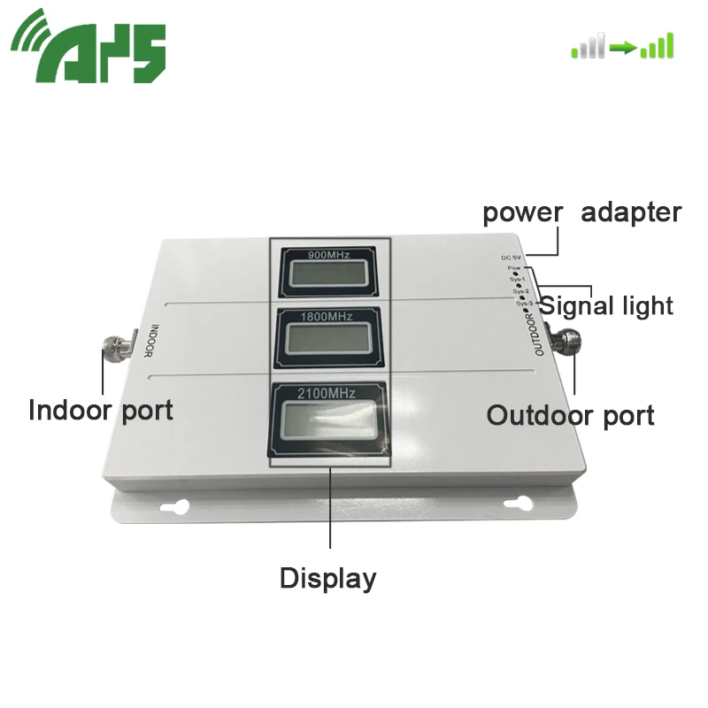 Skup 900 1800 2100 wzmocnienie 70dB tri band mobilny powielacz i wzmacniacz sygnału GSM DCS LTE WCDMA UMTS MHz ze wzmacniaczem AGC ALC 2G 3G 4G