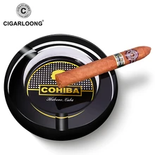 COHIBA Роскошная Хрустальная пепельница для сигар 3 пепельницы в 1 дизайн Бытовая Портативная Домашняя пепельница для сигарет уличная пепельница CLG-0011