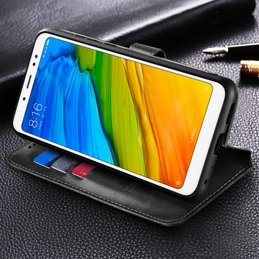 xiaomi leather case card Redmi Note 5 Case Leather Wallet Cards Slot Flip Phone Cover Coque For Xiaomi Redmi Note 5 Note 5 Pro 5.99" Case For Redmi Note5 xiaomi leather case color