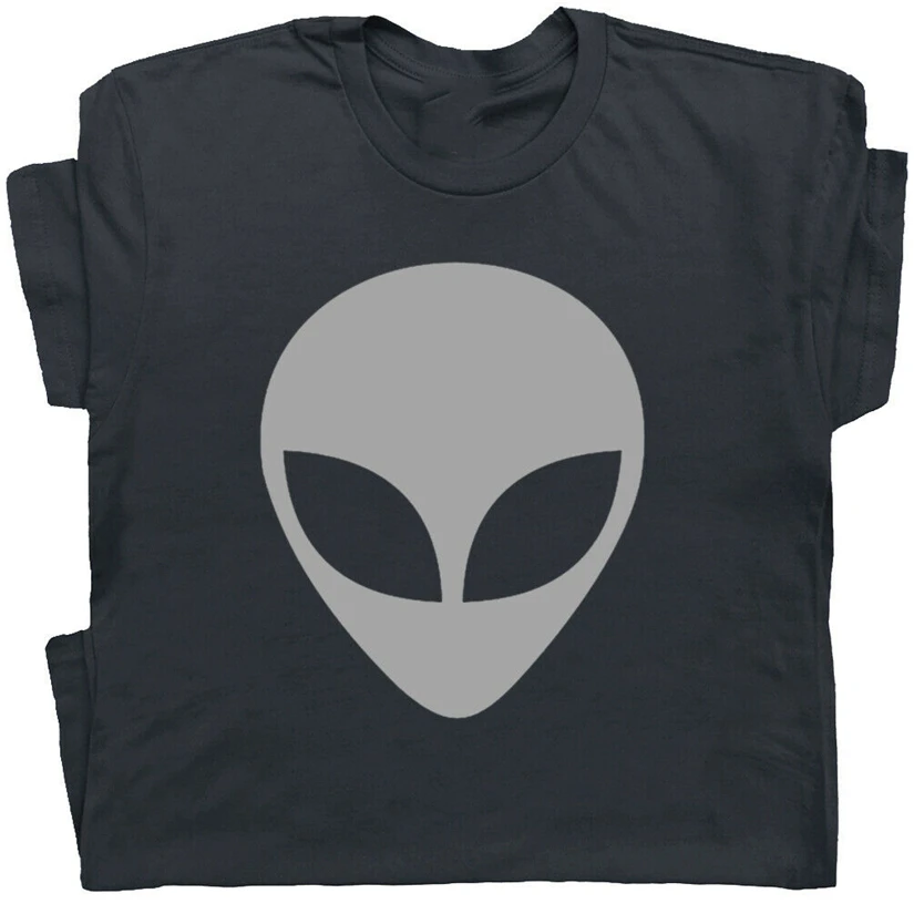 Alien T Shirt Head Symbol Ufo Logo Tee Area 51 Roswell X-Files Ancient Graphic Festive | Мужская одежда
