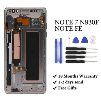 

For note 7 N930F/note FE lcd screen with frame no dead pixel For mobile phone lcd replacement assembly