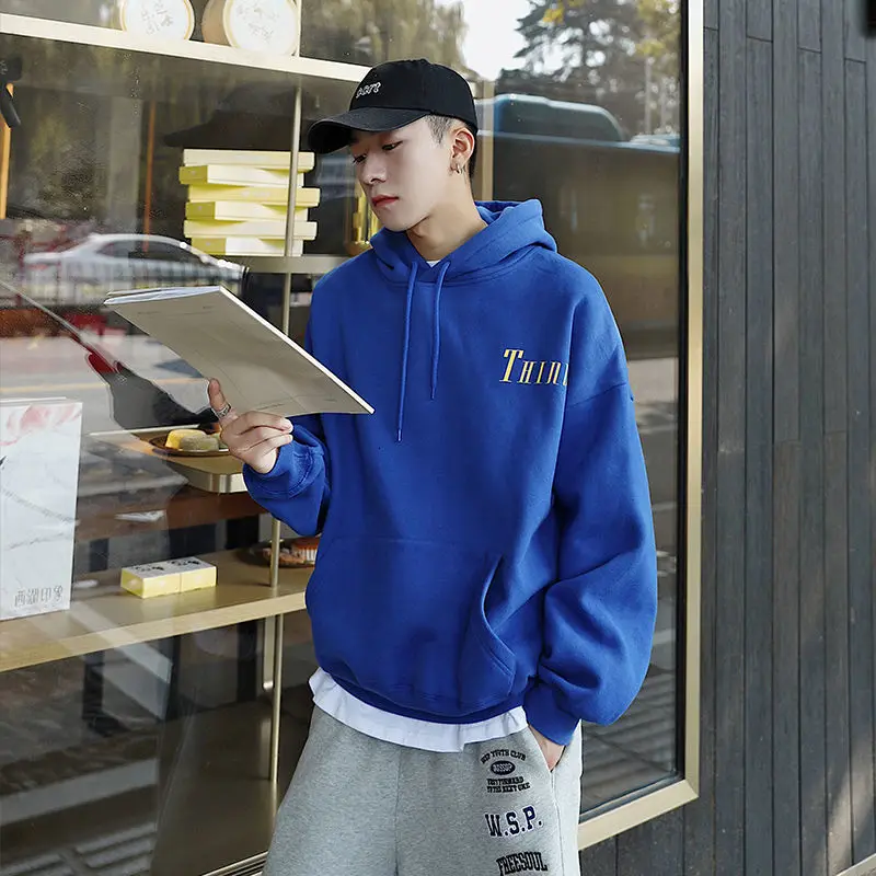 Privathinker Autumn Men Hoodies 2020 Korean Letter Printed Men's Hooded Sweatshirts 4 Colors Man Oversized Hooded Pullovers Tops Privathinker Autumn Men Hoodies 2020 Korean Letter Printed Men's Hooded Sweatshirts 4 Colors Man Oversized Hooded Pullovers Tops