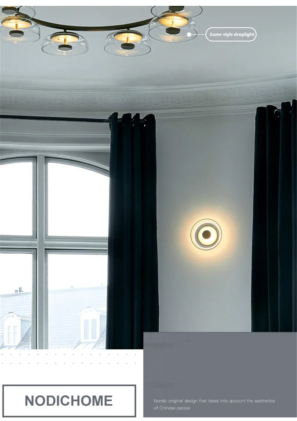 Nordic Design Modern LED Wall Light Loft Decor Sconce Wall Lights Iron Glass Round Bedside Wall Lamp Home Lighting Luminaire (13)