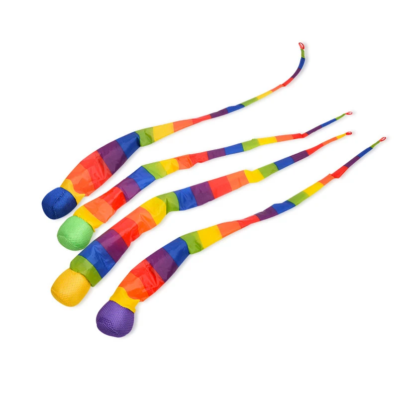 

Rainbow Meteor Throwing Catching Toys Sense Integration Training Ribbon Soft Ball Sports Children Holiday Gift Boy And Girl Toys