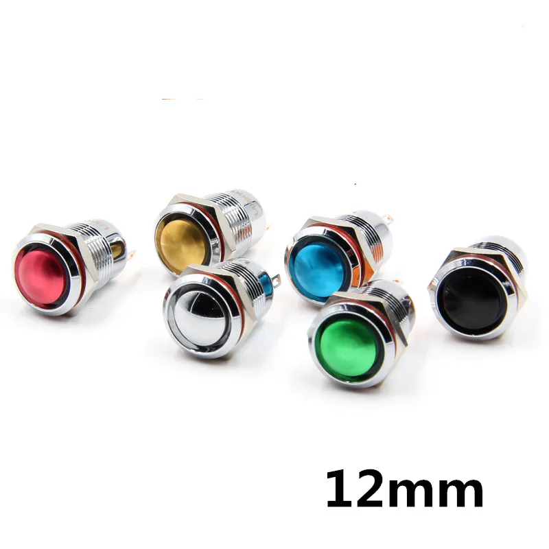 

Oxygen Self-locking/Self-reset 12 mm Metal Button Switch Arc Surface Waterproof Reset Start Door Bell Small Round
