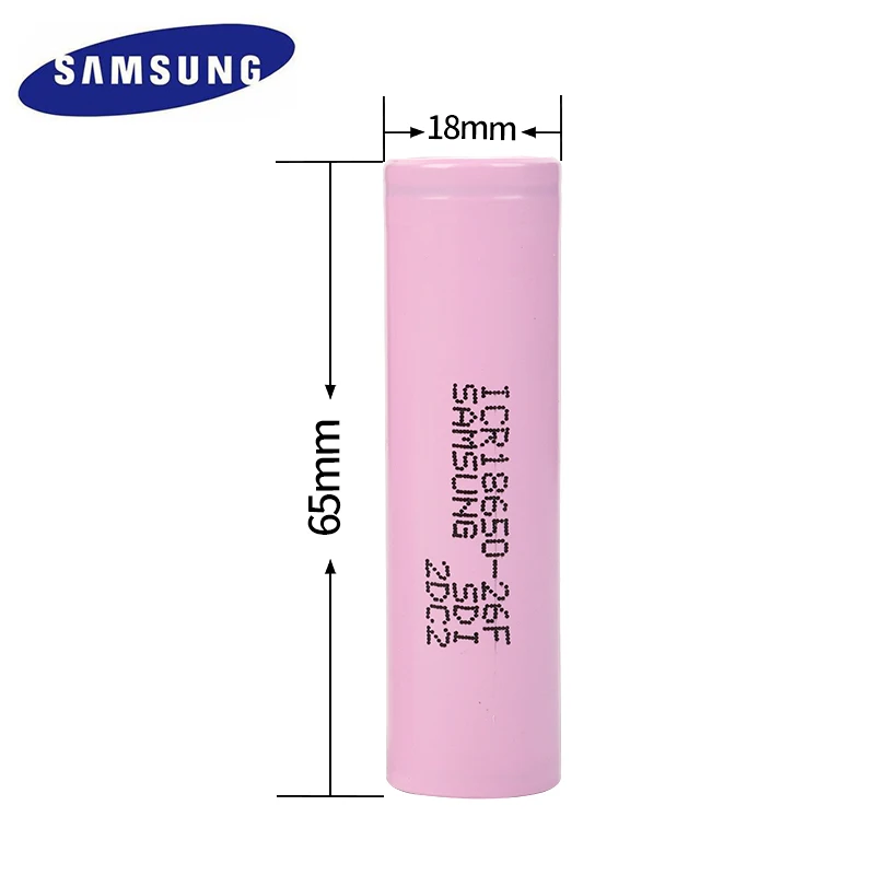 Аккумулятор samsung 18650 3,7 V 2600mAh 18650 литий-ионный перезаряжаемый аккумулятор для ICR18650-26F ICR18650 26F 2600 mAH