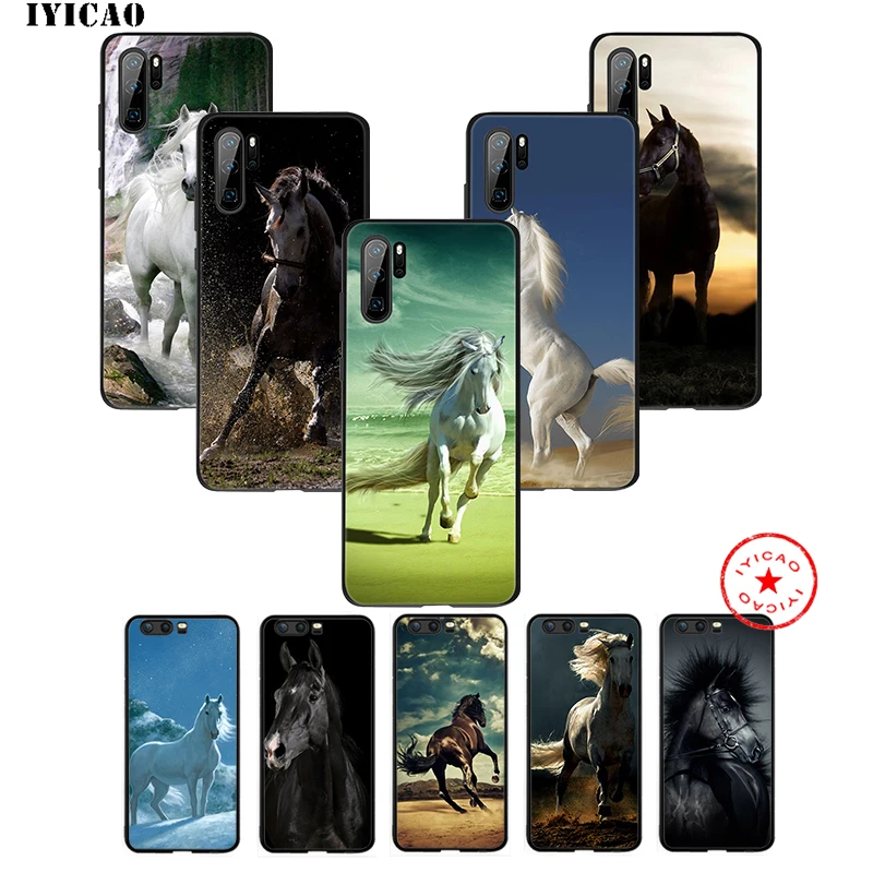 Мягкий чехол IYICAO Fine Horse Art Для huawei P30 P20 P10 P9 P8 2017 2016 2015 P Smart Z Plus 2019 mate 20 10 Lite Pro Mini |