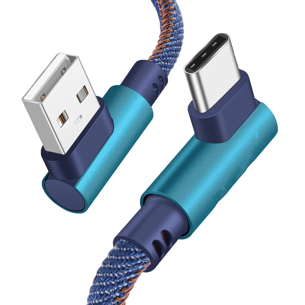 Olnylo usb type C 90 градусов быстрая зарядка usb c кабель type-c шнур для передачи данных зарядное устройство usb-c для samsung S9 S8 Note 9 8 huawei P20 Lite