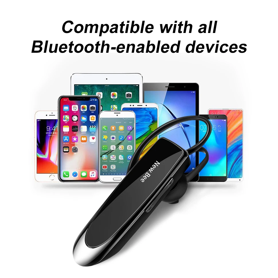 New Bee Bluetooth гарнитура 5 0 динамик громкой связи наушники беспроводные мини вкладыши