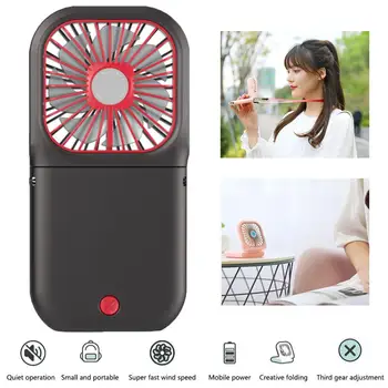 

Folding Neck Mini USB Fan Portable Handheld Rechargeable Cooler Ventiladors Pocket Fans Air Cooling Fan Personal Home Outdoor