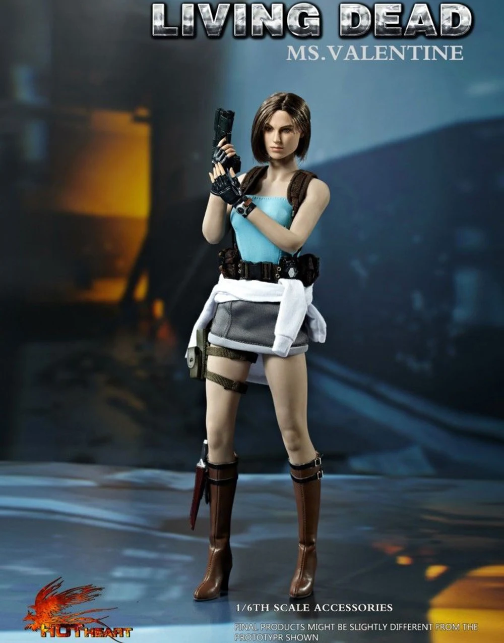 1//6 Scale Resident Evil Jill Valentine Head Sculpt For 12/'/' Hot Toys Female Body