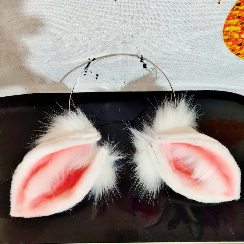 

Simulation Animal Sheep Ears Lamb Ears Hair Hoop Headband Cos Black Sheep Ears Cosplay