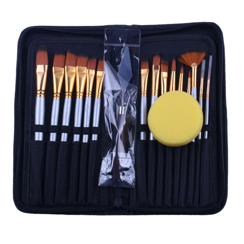

Art Paint Brushes Set for for Watercolor Acrylic Oil 15 Different Sizes for Artists Adults & Kids
