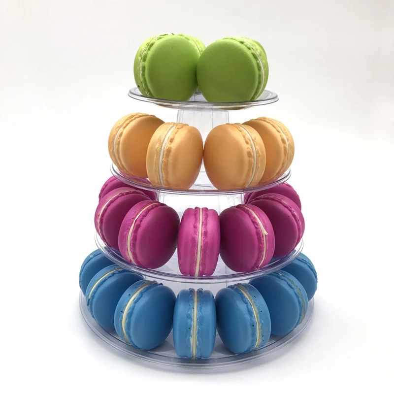 4/6 Layer Macaron Display Stand Cupcake Tower Rack Cake Stand Versatile Tower Wedding Birthday Dessert Decorating Bakeware