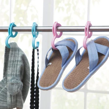 

S-Shaped Hook Creative Multifunctional Card Position Lock Hook Kitchen Bedroom Wardrobe Seamless Hanging Bag Hook