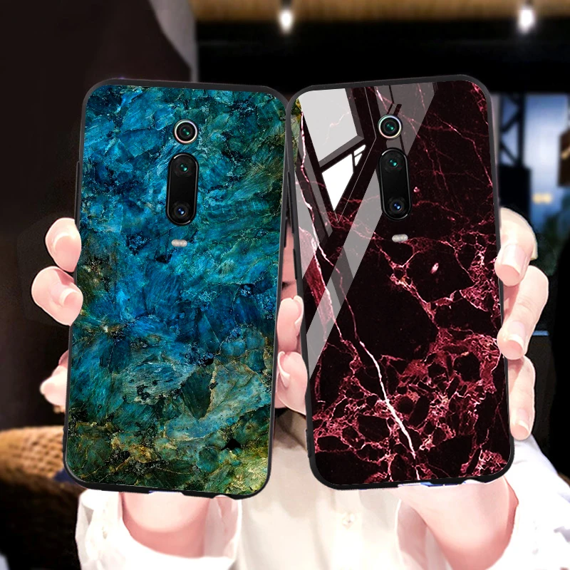 

Marble Tempered Glass Case For Xiaomi Mi A3 Case Luxury Phone Bumper For Xiomi Mi 9T 9 Lite 8 SE 9 Pro Pocophone F1 A1 A2 Covers