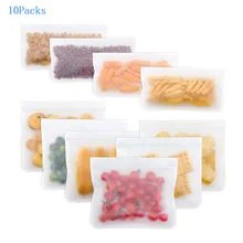 Кухня силиконовая сумка для хранения еды многоразовая морозильная сумка Ziplock герметичный Топ фрукты Ланч-бокс-FDA одобрено BPA бесплатно