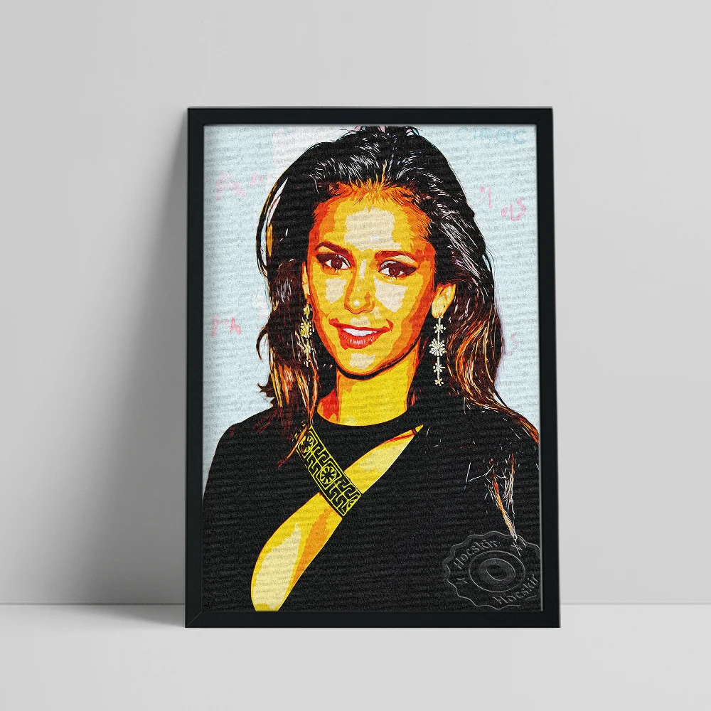 Nina Dobrev Bulgaria Actor Watercolor Print, Elegant Goddess Portrait Painting, Movie Female Star Wall Picture, Dobrev Fans Gift|Painting & Calligraphy| - Aliexpress