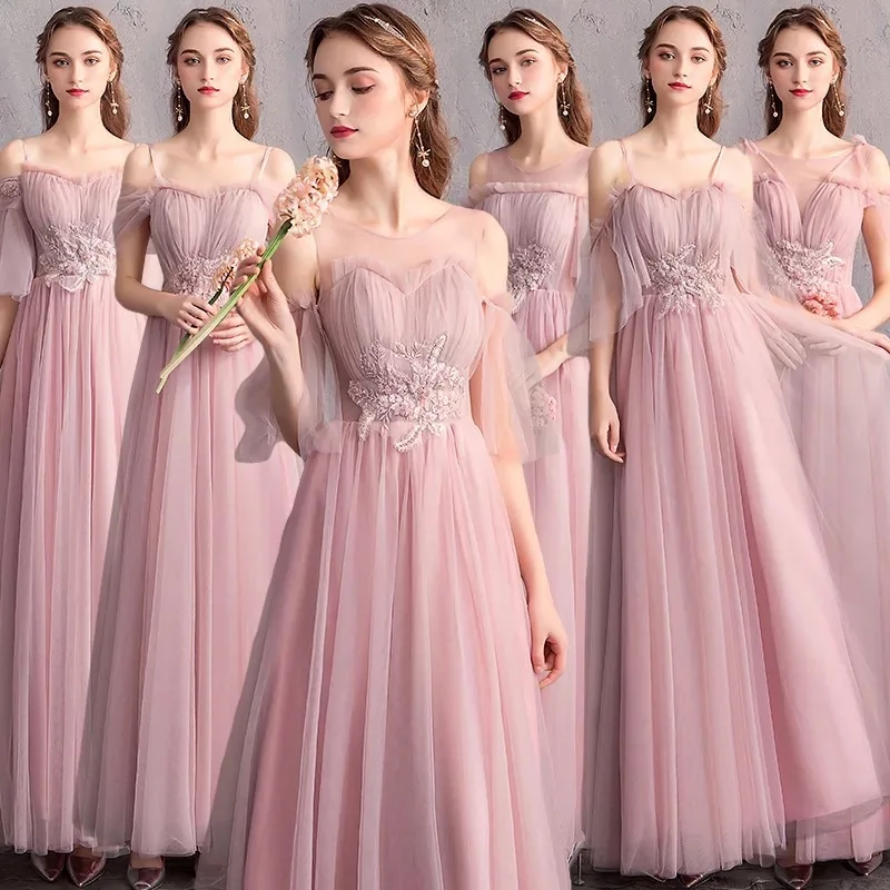 vestidos largos color blush