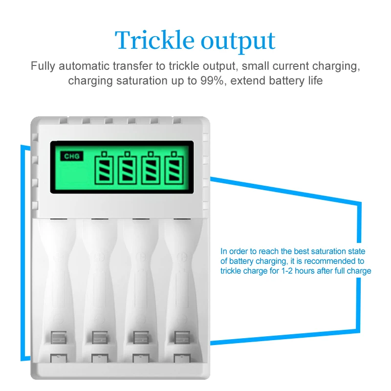 PUJIMAX LCD Display Smart Intelligent Battery Charger With 4 Slots For AA/AAA NiCd NiMh Rechargeable Batteries aa aaa Charger for battery charger,battery charger adapter