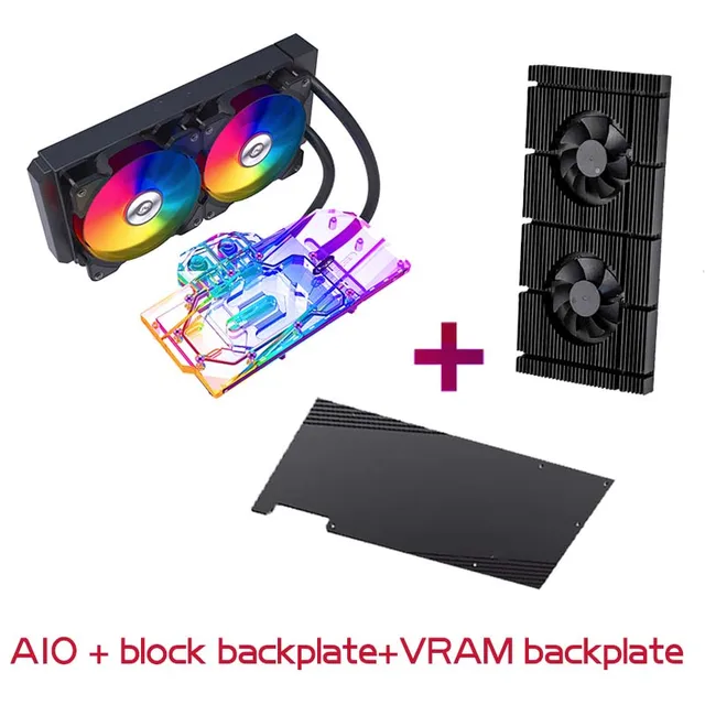 Bykski gpu aio water block for amd rx 6800 6900 xt founder edition with