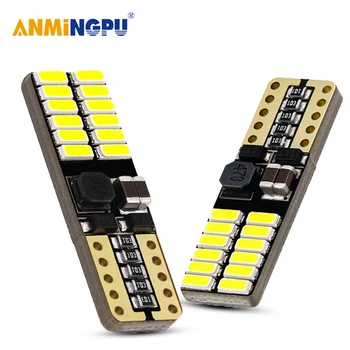 

ANMINGPU 10x Signal Lamp T10 LED Canbus 4014SMD W5W LED Bulbs 194 501 Auto Car Clearance Light Interior Lights Dome Lights 12V