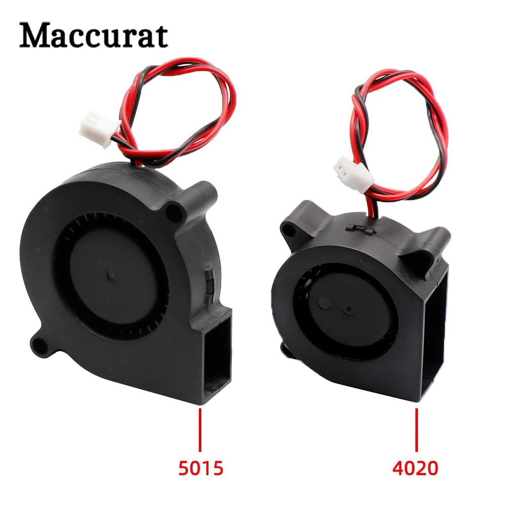 1pc 3D Printer Parts 5015 4020 Blower Fan 12V 24V Turbo cooling fan 5cm 50x50x15mm 12v/24v Black Plastic Fans For Extruder | Компьютеры и