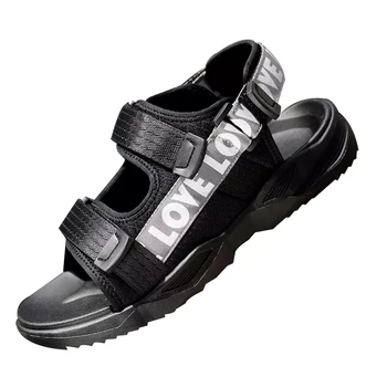 

Fashion Men Sandals Summer Black Buckle Wear-Resistant Comfortable Outdoor Cool Flexible Foldable